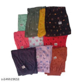 Cotton blend printed pajama combo pack (3 pieces) - calf-length lounge wear for women & girls, India origin